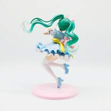 New Fairy Tale  Princess Anime Figure Desktop Decor Model - 藍裙-小馬初音袋裝 - 查看 3