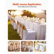 12Pcs & 30Pcs Spandex Chair Covers White Folding Kitchen Chairs Cover Universal Washable Slipcovers Protector Removable Chair Seat Covers For Wedding Party Dining Room Banquet Event - 白色 - 查看 2
