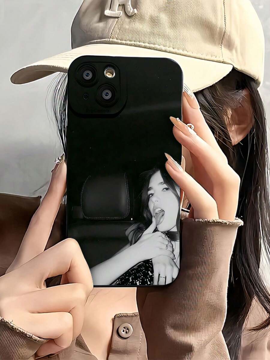 se toma una selfie divertida en blanco y negro.funda de teléfono Fundas compatibles con ,Apple,VIVO,OPPO,,, y Honor.Fabricadas en silicona TPU,ofrecen protección contra golpes y caídas. - Negro - Ver 1