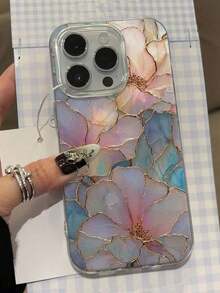 Faux Pearl Floral Painted Elegant New Feather Chiffon Minimalist Fashion Phone Case Compatible With IPhone 17/17 Pro Max, 15, 16/16 Pro, 15 Pro Max, P13, P14, P11 Soft Case, P12, XS, XR, 7/8, 7/8 Plus, A14, A15, S23 Ultra, A50, A12, A32, A52, A72, A51, A21S, A13, A14, S22 Ultra, S23, A33, A53, S20 FE,International Version, Not The Domestic Version - Model5 (1PC) - View 4