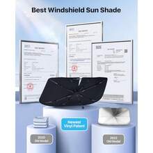 [Upged] Hield Un Hade Urella - [L Coating Heat Hield] Tect Car Fr Un  And Heat Dama Keep Cool And Tect Inter P Tructure Ed Medium 6" L X 31" W - Black - View 4