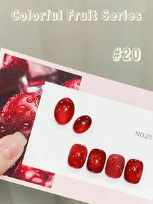 10ml Spring/Summer New Fruit Gift Box Cat Eye Jelly Nail Polish 2026 Colorful Fruit Series Ice Transparent Pink Green Glass Bead Cat Eye Nail Art Supplies, Grape Cat Eye, Blueberry Cat Eye - Multicolor - View 18
