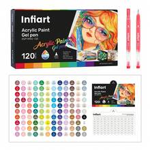 Bộ bút vẽ nhật ký 3D Languo - 216 màu gel acrylic và 48 màu ánh kim, đầu bút mảnh 1.0mm, thích hợp cho vẽ tranh, phác thảo và ghi nhật ký nghệ thuật | Pha màu mượt mà, dung tích mực lớn | Lý tưởng cho nghệ sĩ và người mới bắt đầu, món quà tuyệt vời cho học sinh nam/nữ, quà tặng nhân dịp tựu trường và quà tặng giáo viên. - Bộ - Xem 16