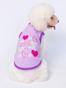 4pcs/Set Spring/Summer Pet Vest, Breathable & Comfortable Sleeveless Shirt, Printed Pet Vest, Suitable For Medium & Small Pets - Multicolor - View 2