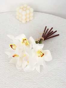 1pc/4pcs Set Artificial Orchid Potted Plants, Home Hotel Decor, Valentine's Day, Birthday, Graduation Gift, Home Decor, Back To School Supplies, Artificial Plants, Roses, Art, Flower Bouquet, Floral, Artificial Flowers, Dining Table Centerpiece, Flowers, Artificial Flowers For Decor, Wedding Decor, Wedding Flowers - Multicolor - View 5
