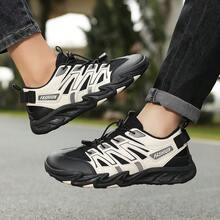 Zapatos para hombre para correr campo a través, senderismo, trekking, zapatos de gran tamaño para comercio transfronterizo, primavera y verano - Beis - Ver 3