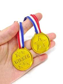 5/10 chiếc huy chương vàng bằng nhựa dùng trong các cuộc thi thể thao. - Nhiều màu - Xem 6