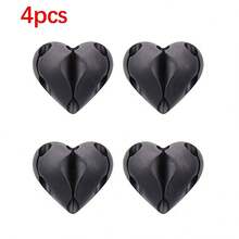 2/4个装心形理线器，手机充电线夹，绕线器，自粘式理线夹，适用于桌面、床头、墙面、汽车和办公室。 - 彩色 - 查看 12