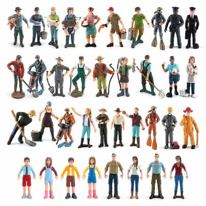 1pc Realistic Farm & Ranch Scene Figurines, Farm Animal Toys, Sheep And Shepherd, Horse With Wheels,Horse Toys,Farmer,Horse Toy