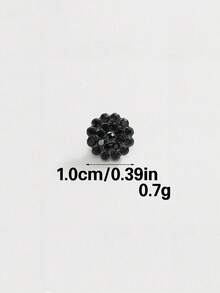 6颗向日葵水晶水钻纽扣 - AB彩水晶和珍珠玻璃水钻，带金属底座，适用于DIY工艺品、缝纫、服装、包包和鞋子装饰 - 多色 - 查看 32