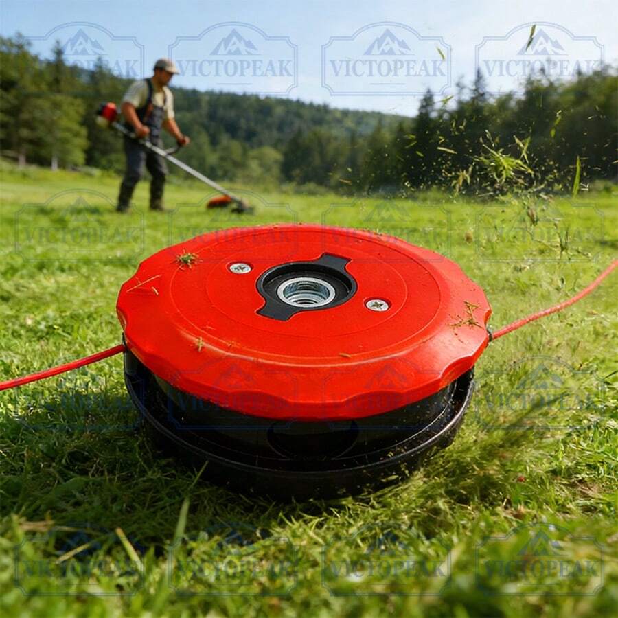 General Household Line Trimmer Head For Gasoline Brush Cutter, Easily Install Rotate Line Trimmer Head For Gasoline Brush Cutter - Grass Head (Italian Style, Red Base) - View 1