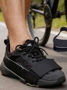 1 chiếc bọc giày thể thao đạp xe, chất liệu da PU, chống thấm nước, chống mài mòn, phù hợp với mọi loại giày. - màu đen - Xem 1