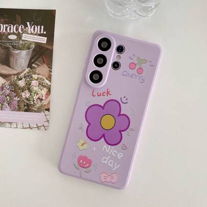 1 ốp lưng điện thoại silicon lỏng màu trơn, tương thích với Apple 11/12/13/14/15/16 Pro Max, S22/23/24/S25+ UA04/A05/A14/A15/A24/A25/A34/A54 SA56/A36/A26, thiết kế dễ thương.