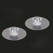 2pcs Modern Plastic Pull Handles, Multifunctional Suction Cup Grip For Smooth Surfaces, Cabinets, Drawers, Sliding Doors, Toilet, Easy Installation Without Drilling, Practical Hooks - Clear - View 8
