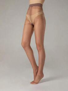1pc Women's 10D Ultra Thin T-Crotch Pantyhose Skinny Tights - 膚色 - 查看 1
