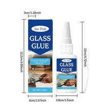 Jue Fish 50克/1.76盎司玻璃胶，高粘合力，快干，快速粘合，透明天然胶水 - A - 查看 8