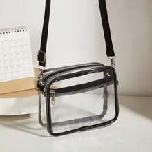 Mini Square Bag Clear Pvc Adjustable Strap For Daily, Stadium Approved 12 X 12 X 6 Clear Transparent Purse Bag For Concerts Sports Events Festivals Transparent Casual Square Shoulder Bag All Match Storage Bag For Travel Simple Crossbody Bag ,Fashionable Transparent, Clear Waterproof Bag For Women, Perfect For Summer, Vacation & Beach, Waterproof, Sandproof Transparent Bag, Beach Sports Picnic Snacks Clear Purse For Women, Holiday, Beach Bags - 無色 - 查看 8