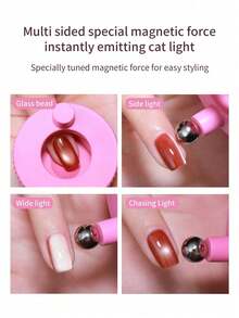 Rotating Cat Eye Magnetic Nail Tool, Auto-Adsorption Magnetic Bar Suitable For Wide, Full, French Line Nail Art, Strong Magnetic Multi-Function Tool For Cat Eye Gel Nail Polish, Ideal For Nail Salons, Beginners, Nail Stickers, DIY Nails, Handmade Nail Stickers, Great Gift For Nail Artists, DIY Enthusiasts, And Beginners, Perfect For Valentine's Day And Mother's Day - Multicolor - View 7