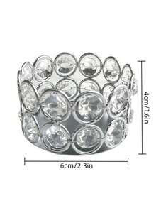 1pc Gold/Silver Crystal Candle Holder, Elegant Candle Box, Suitable For Wedding Ceremony, Dining Table Centerpiece, Gold Candle Centerpiece Box, Applicable For Wedding, Home Party Decor, Room Decor, Birthday Graduation Gift (Candles Not Included) - A - View 12