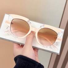 1 Peça Óculos de Sol Estilo Olho de Gato, Proteção UV400, Acessório de Moda, Adequado para Homens e Mulheres, Acessório para Férias e Festas - Multicolorido - Visão 9