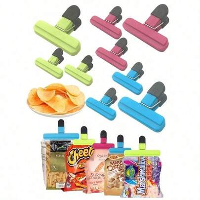 1~3Pack Chip Clips, Portable Large Chip Bag Clips,Assorted Sizes Upgrade Wide Open Bag For Food Storage With Air Tight Seal Grip Clips Heavy Seal Grip Sealer Clamp Tool Kitchen Organization Accessories