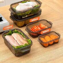 3 pièces Boîtes à lunch empilables et étanches, micro-ondes et lave-vaisselle. Design de rangement transparent pour les collations/fruits/légumes, idéal pour le pique-nique/le bureau/l'école/les voyages - Voir 8