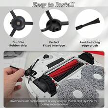 Bộ 6 chổi quét cạnh tương thích với máy hút bụi robot S8 Pro Ultra, S7 Max Ultra, Qrevo, Qrevo Slim, dòng S7 MaxV/S7/Q7Max/Q8 Max/S8/Q7/Q5/S6/S5/S4/E5/E4/E3/E2 - Bộ 6 cái - Xem 7