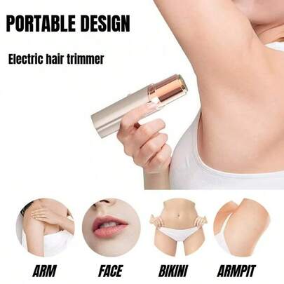 Rechargeable Women's Electric Lip Epilator, With LED Light, Suitable For Face, Lips And Chin Areas, Smooth Design, Great Gift For Mother's Day And Valentine's Day. Battery Capacity: 180mAh. Special Offer For Spring And Autumn Seasons.