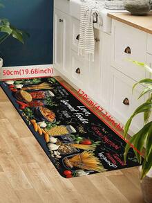 1pc Kitchen Spice Pattern Kitchen Rug, Soft Thick Elastic Kitchen Mat, Water And Oil Absorbent Material Comfortable Standing And Walking Kitchen Foot Mat, Kitchen Floor Mat, Kitchen Small Rug Striped Rug For Home And Office Area, Laundry Room Sink Mat, Home Decor Kitchen Supplies Kitchen Decoration Kitchen Set Foam Mat - MultiWarna - View 17