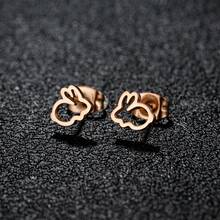 1 Đôi Khuyên Tai Hình Thỏ Dễ Thương Bằng Thép Không Gỉ Rỗng Cho Bé Gái, Trang Sức Thời Trang, Khuyên Tai Hình Động Vật Dễ Thương, Khuyên Tai Dự Tiệc, Kỷ Niệm - GED065 - Xem 13