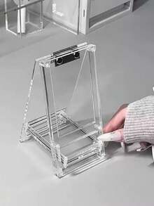 1pc 3-Inch Transparent Acrylic Display Stand, Shatterproof Acrylic Material, Minimalist Style Desktop Display Rack For Photos, Cards, Collectibles, Home/Office/Dorm Desk Decor - Multiple Styles - View 13
