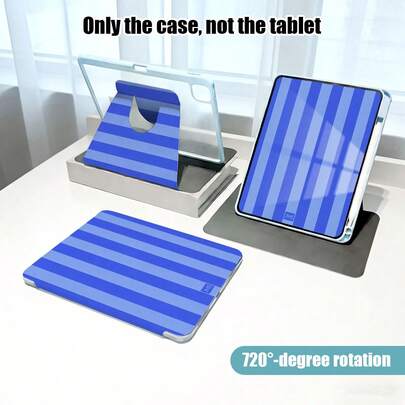 1 ốp bảo vệ máy tính bảng dạng gập có khe đựng bút, sọc xanh dương, chân đế xoay 360°, khe đựng bút tích hợp, chất liệu da PU, tương thích với Honor Pad 8/9/10, Honor GT 11.5inch/X8A/X9/X8Pro/X9Pro/V9/V8 Pro, Matepad SE 11/Matepad 11, 11.5S/Matepad Pro và các dòng máy phổ biến khác. Cũng phù hợp với , Apple thế hệ thứ 10/11 2025 (A16) và A9/A9+/A11/S11/S10 FE.