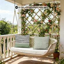 4 Stücke/Set 2D bedruckte Outdoor Kissenbezüge, für Gartenschaukel, Veranda Möbel, Gartensitz, Kissenbezüge, bedruckte Kissenbezüge, Balkon Stuhl, weich und flauschig, Outdoor Stil, Frühling/Sommer, ohne Stickerei - Farbe - Übersicht 10