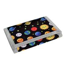 Star Three-Fold Wallet, Large Capacity Canvas Wallet, Multi-Card Slot Design, Zipper Coin Purse, ID Window & Key Ring, Portable Design, Suitable For Daily Commute - Multicolor - View 7