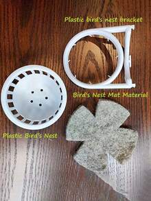 3pcs/Set Hand-Woven Brown Cane Toad Wreath Bird House Featuring A Durable Bracket, Material Pad, And Hanging Design For Bird Shelter And Comfort, For Breeding & Decoration, Outdoor Balcony Sparrow Nest, Bird Cage Available In Different Sizes - View 13