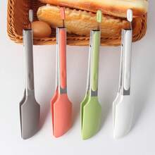 Kẹp gắp thức ăn bằng silicon chịu nhiệt, kẹp chống bỏng nhà bếp, kẹp nướng bánh, bít tết, nướng BBQ cho dụng cụ nấu ăn chống dính. - Nhiều màu - Xem 10