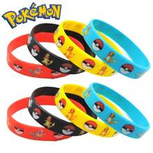 pokemon 12个宝可梦&小火龙卡通硅胶手环，儿童派对配饰，服装礼品 - 彩色 - 查看 2