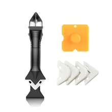 3-In-1 Silicone Caulking Tool, Stainless Steel Head, Suitable For Sealing, Cleaning And Scraping Adhesive, Durable Plastic Handle, Ergonomic Caulking Tool Easy To Use - Multicolor - View 9