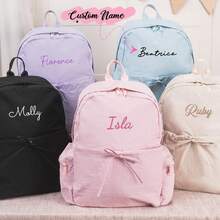 Personalized Children's School Bag,Custom Girl Backpack,Embroidered Name Backpack,Embroidered Kids Backpack,Back To School Gift - 14*29*37cm - View 2