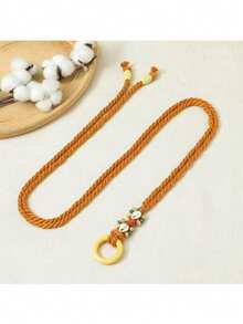 1pc Women's Bohemian Style Woven Belt, Suitable For Dresses, Solid Color - Multicolor - View 13