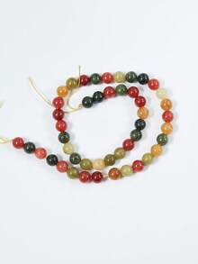 1 Strand Colorful Alxa Round Beads Healing & Energy Gemstone, Colored Natural Stone Loose Beads For Bracelet, Necklace, Jewelry, Phone Strap, Keychain Handmade DIY Jewelry Making Accessories 4mm 6mm 8mm 10mm - Multicolor - View 10