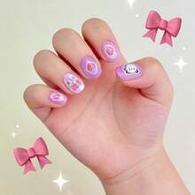 Unhas Postiças Infantil Autocolantes - Multicolorido - Visão 2