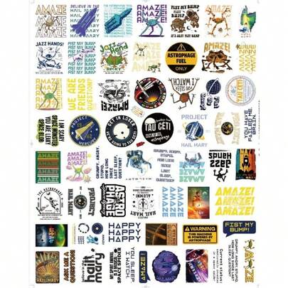 Project Hail Mary Stickers, Rocky Amaze Meme Stickers, Funny Fist Bump Stickers, My Bump Meme Stickers, Waterproof Vinyl Decals, Project Hail Mary Fan Merchandise