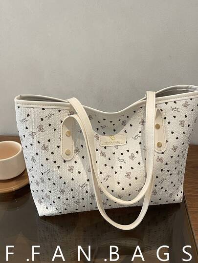 2026 Spring New Sweet Tote Bag, Women's Large Capacity Shoulder Bag, Versatile Underarm Bag