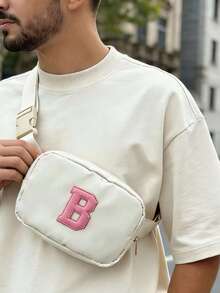 Letter A Pattern Women's Waist Bag Nylon Crossbody Chest Bag For Travel & Daily Use - Multicolor - View 26