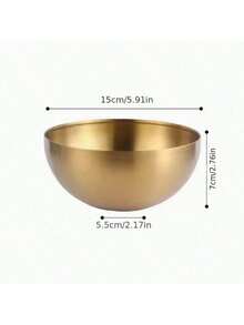 Bộ 1/5/10 bát salad bằng thép không gỉ mạ vàng, chống gỉ sét, chống rơi vỡ, dễ vệ sinh, thích hợp đựng trái cây, mì, đồ ăn nhẹ, salad và bánh nướng - Dụng cụ nhà bếp đa năng, dùng trong gia đình, nhà hàng và trường học. - Vàng - Xem 11