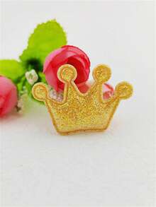 60pcs Shiny Powder Ultrasonic Embossed Crown DIY Jewelry Accessories, Handmade Headpiece Decoration Materials - Crown - View 7