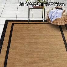 Washable Rugs For Home Living Room, Multiple Sizes Available, Velvet Indoor Outdoor Area Rug, Non-Shedding Waterproof Stain Resistant Easy Clean, Minimalist Border Solid Plain Khaki Velvet Carpet For Patio Deck Porch Bedroom Kitchen Bathroom RV Hallway Garden, Home Decor Rug For Bathroom Accessories - A - View 14
