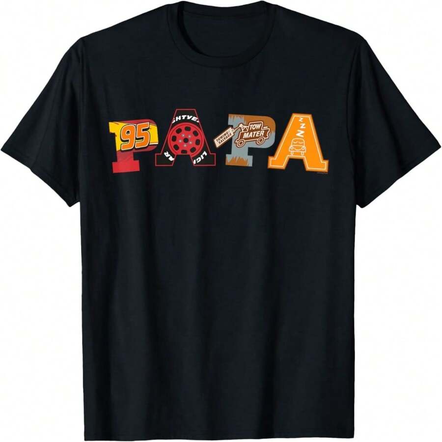 Disneybrand And Cars Papa Father's Day Birthday Gift T-Shirt - Đen 1 - Xem 1