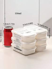 White Refrigerator Storage Box, PP Material Airtight Food Container With Lid, Suitable For Storing Fruits, Vegetables, Meat, Steaks And Other Kitchen Refrigerator Foods - Multicolor - View 6